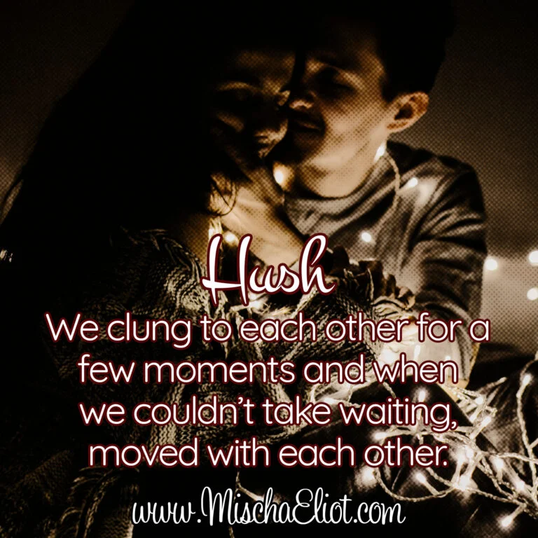 We clung to each other for a few moments and when we couldn’t take waiting, moved with each other.