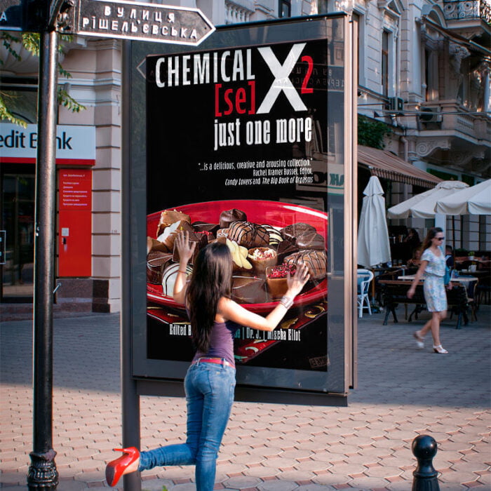 Woman kissing a poster of the Chemical [se[X 2: Just One More cover